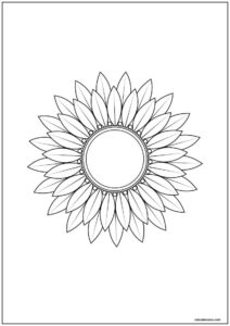 Desenho de flor para colorir e imprimir