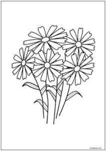 Desenho de margaridas para imprimir