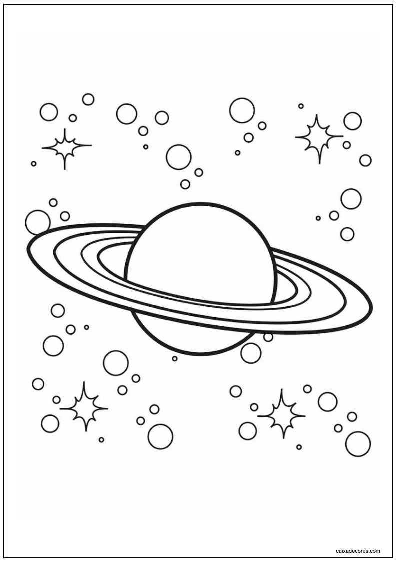 Desenho de planeta para imprimir 2