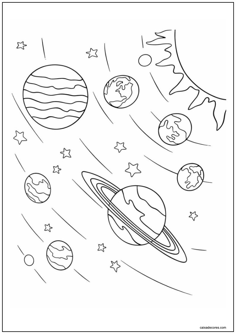 Desenho de planeta para imprimir 22
