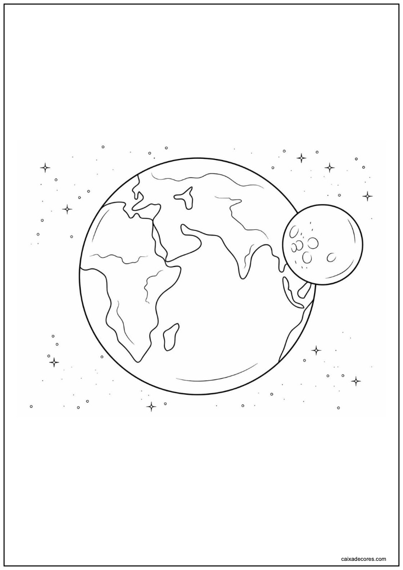 Desenho de planeta para imprimir 4