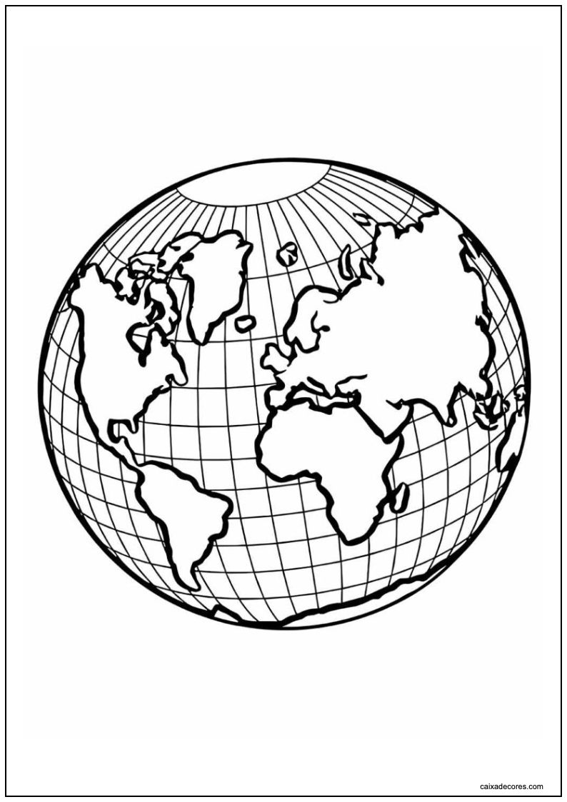 Desenho de planeta para imprimir 5
