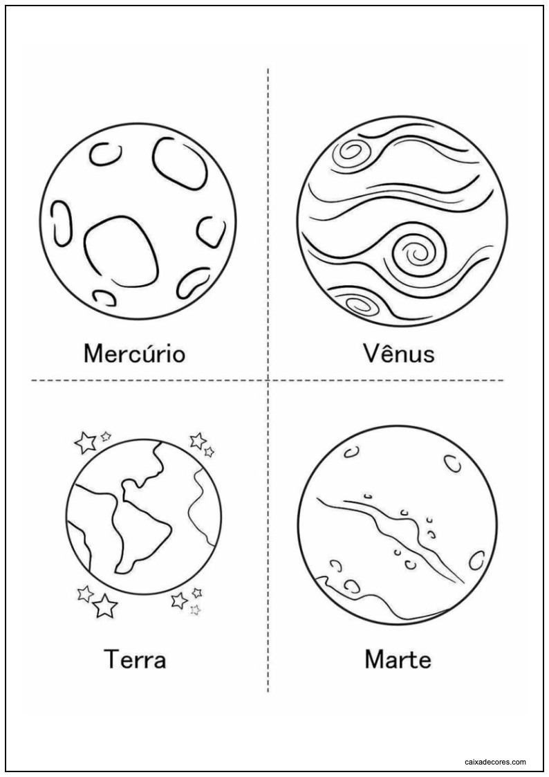 Desenho de planeta para imprimir 7