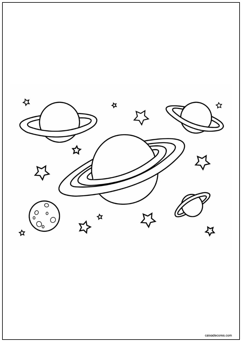 Desenho de planeta para imprimir 8