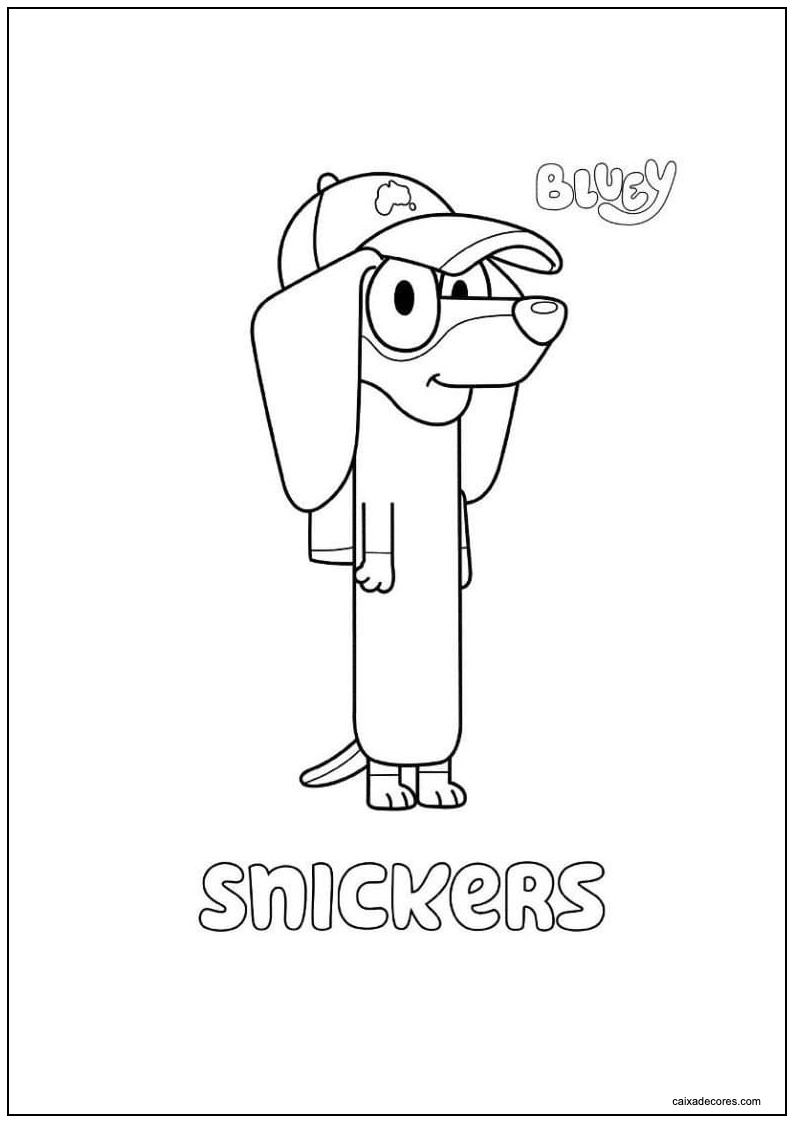 Desenho do bandit de bluey para colorir