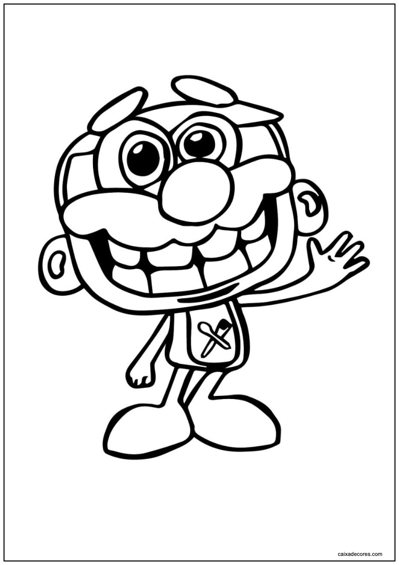 Desenho do josé comilão amigável para colorir