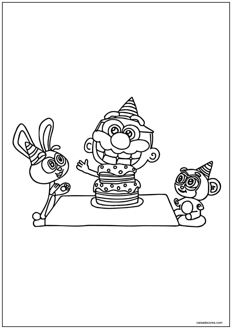 Desenho do josé comilão aniversário para colorir