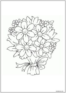 Desenho ramo de flores para imprimir