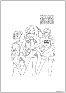 Guerreiras do kpop para colorir e imprimir pdf