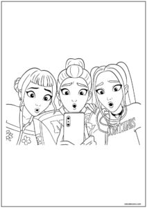 Guerreiras do kpop surpreendidas para colorir