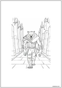 Lobisomem para colorir