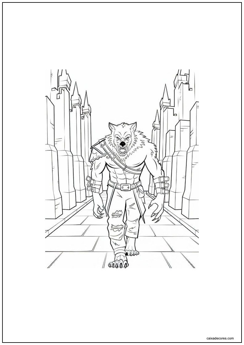 Lobisomem para colorir