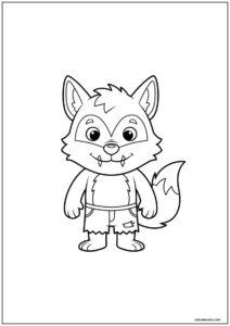 Lobisomem para crianças para colorir