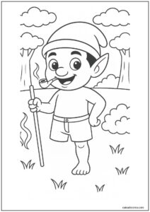 Saci-Pererê para colorir