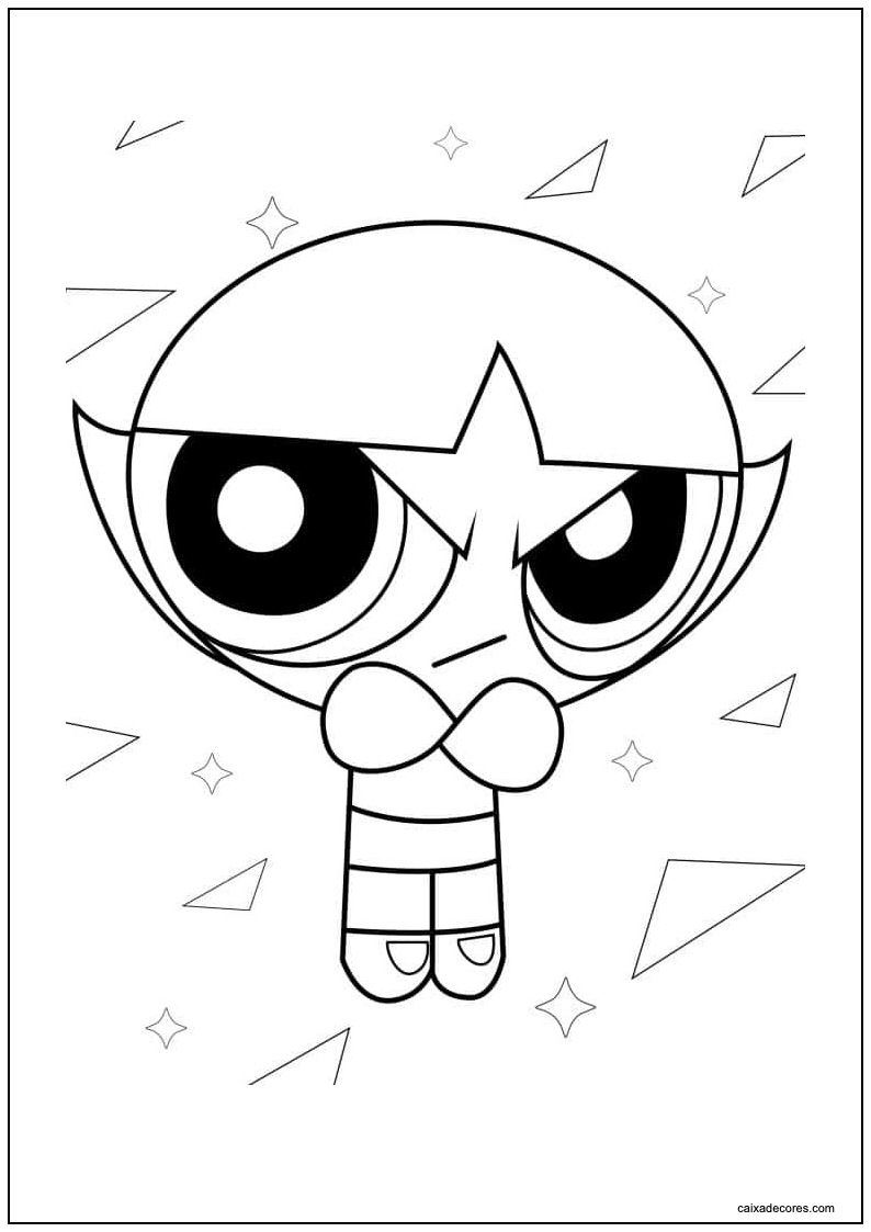 Desenho de cactos de as meninas superpoderosas para imprimir