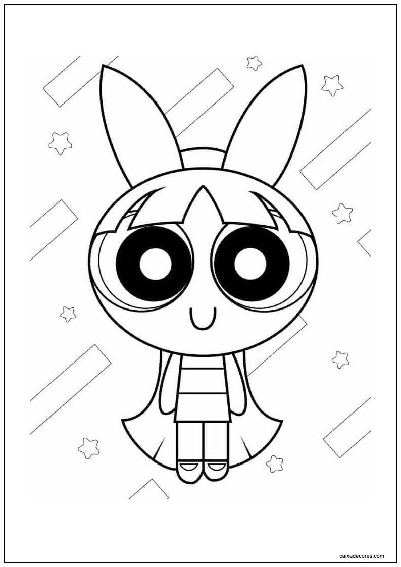 Desenho de pétala das meninas superpoderosas para colorir e imprimir