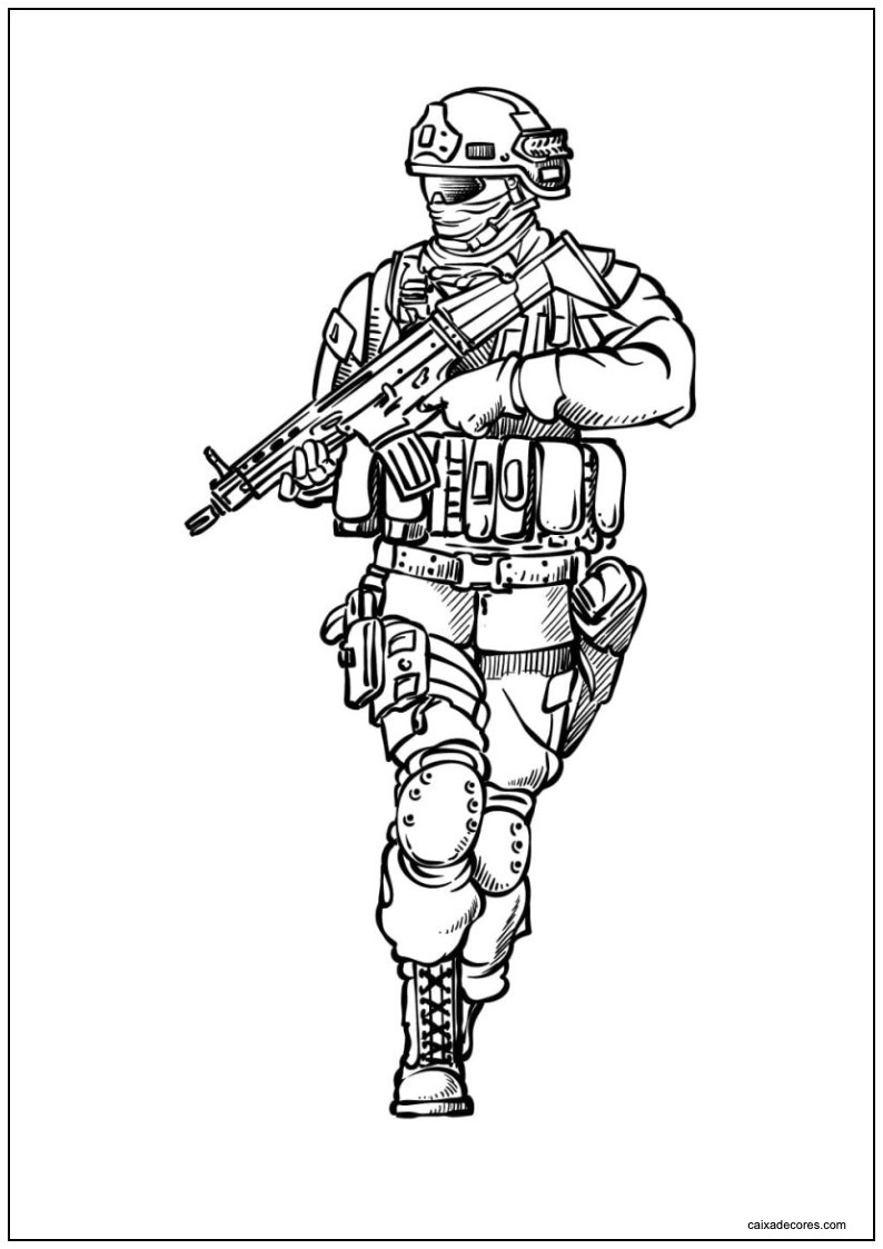 Desenho de soldados para imprimir 1