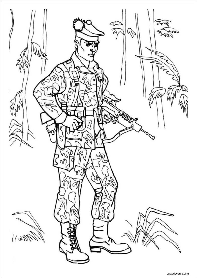 Desenho de soldados para imprimir 16