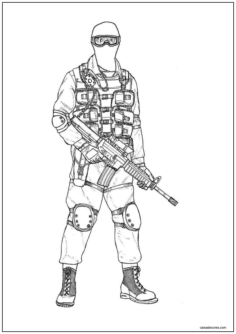 Desenho de soldados para imprimir 2