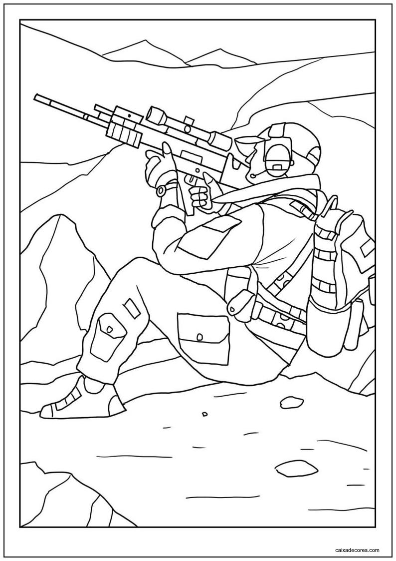 Desenho de soldados para imprimir 3