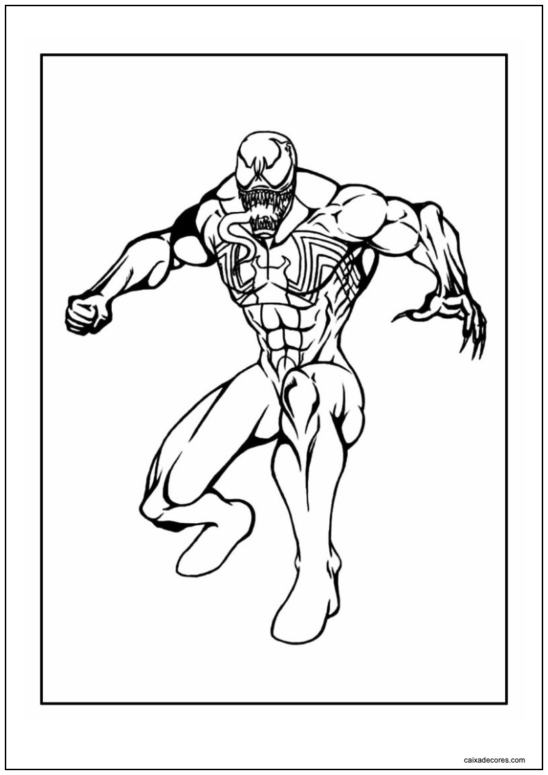 Desenho do venom para imprimir 10