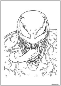 Desenho do venom para imprimir 12