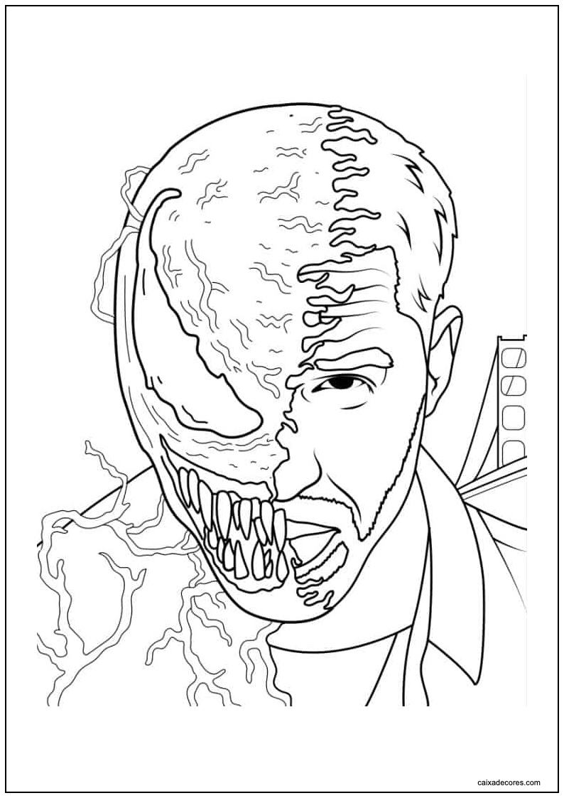 Desenho do venom para imprimir 13
