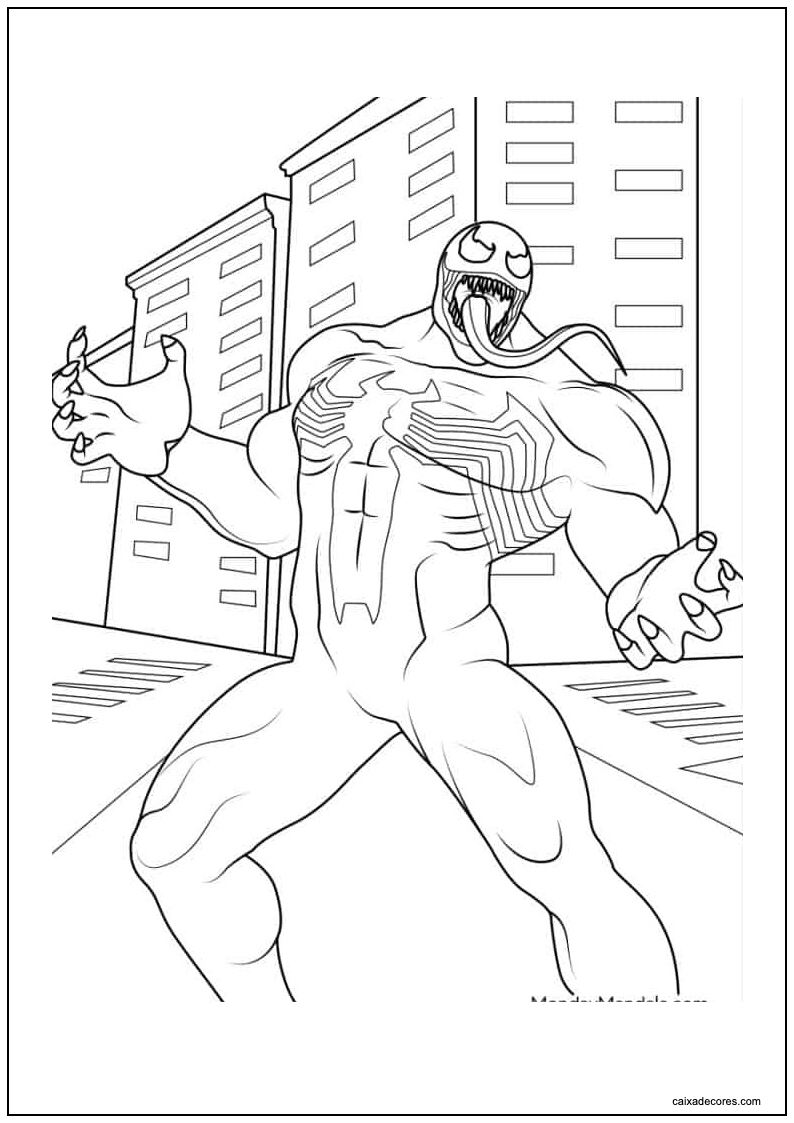 Desenho do venom para imprimir 16