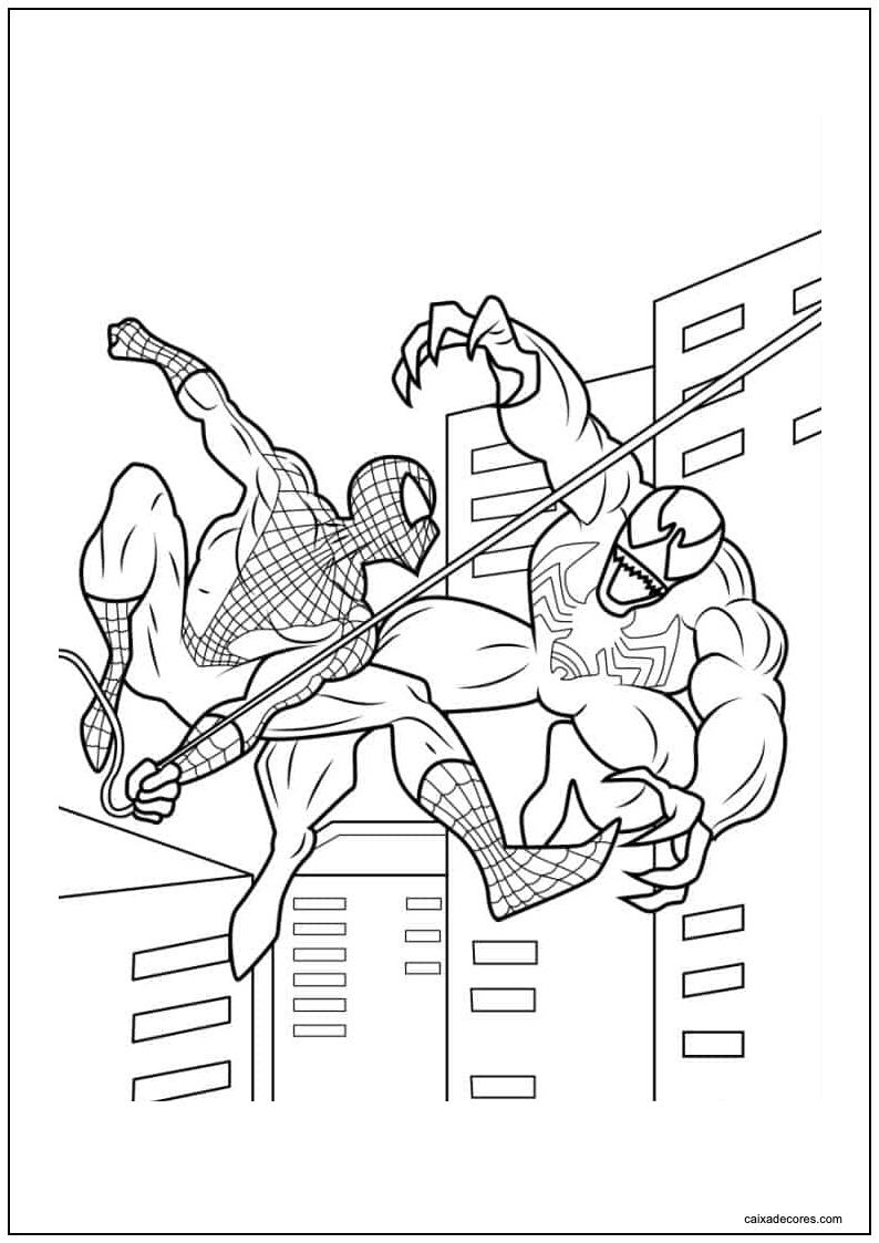 Desenho do venom para imprimir 17