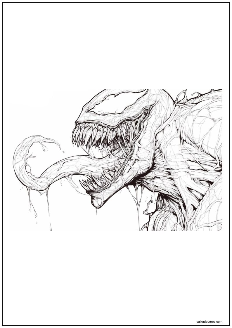 Desenho do venom para imprimir 19