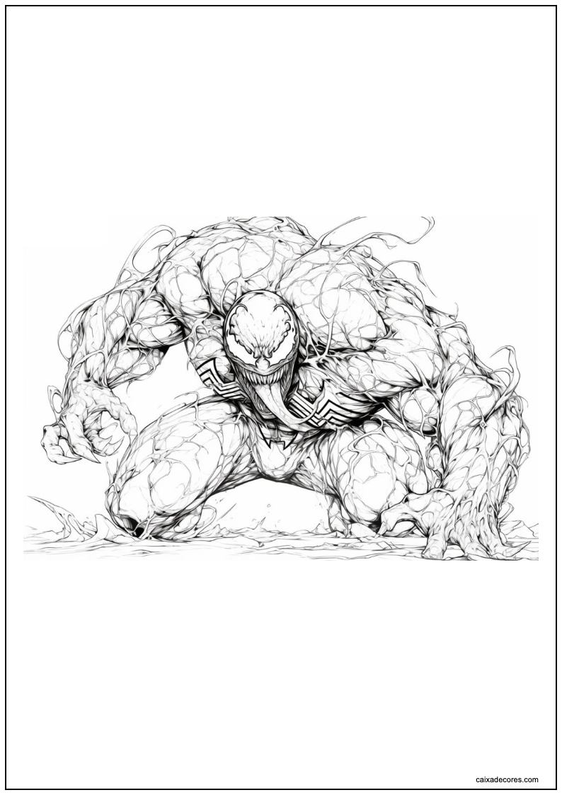 Desenho do venom para imprimir 21