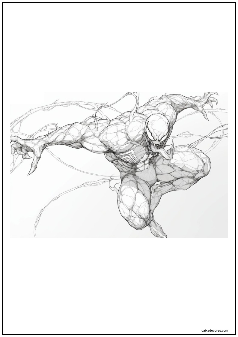 Desenho do venom para imprimir 22