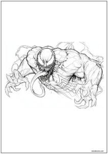 Desenho do venom para imprimir 27