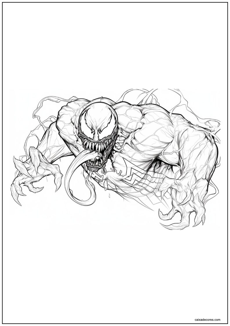 Desenho do venom para imprimir 27