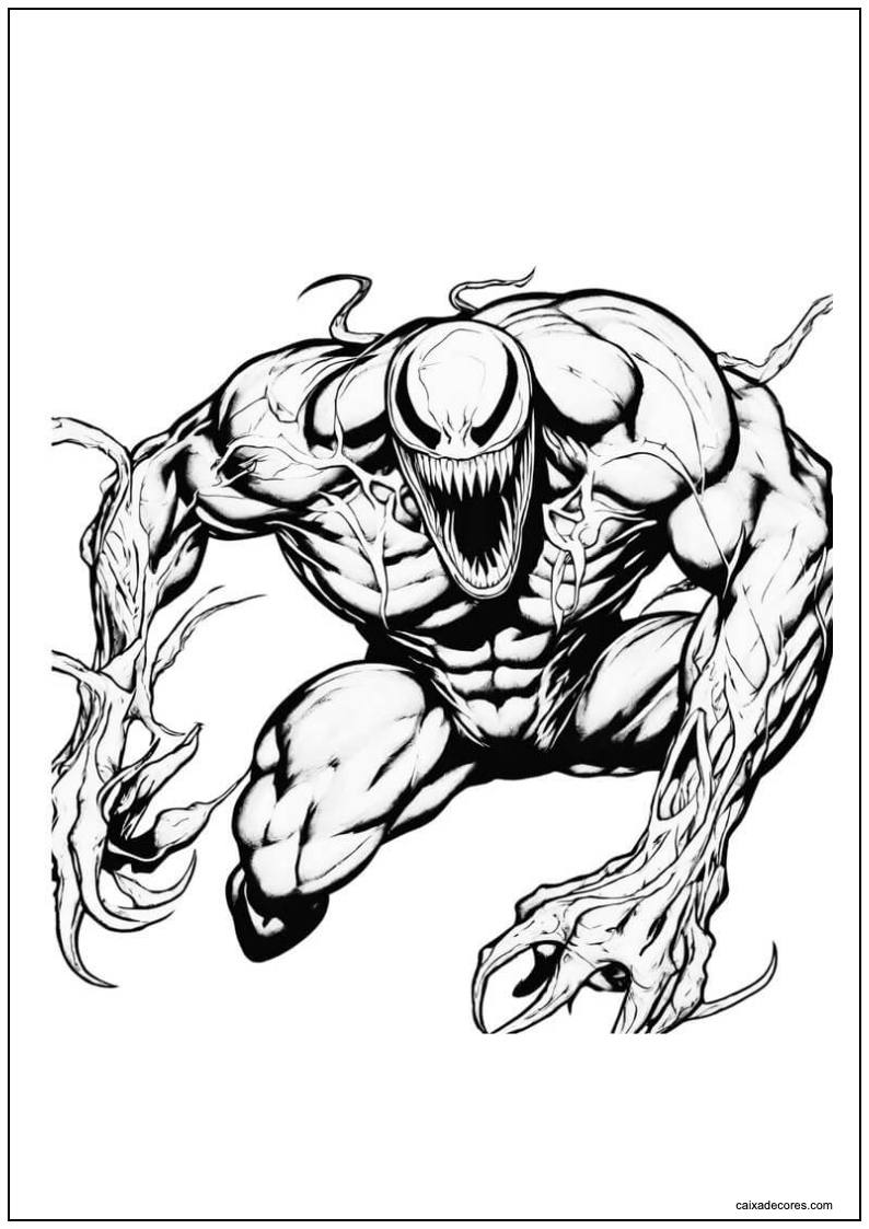 Desenho do venom para imprimir 3