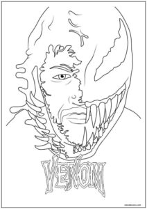 Desenho do venom para imprimir 4