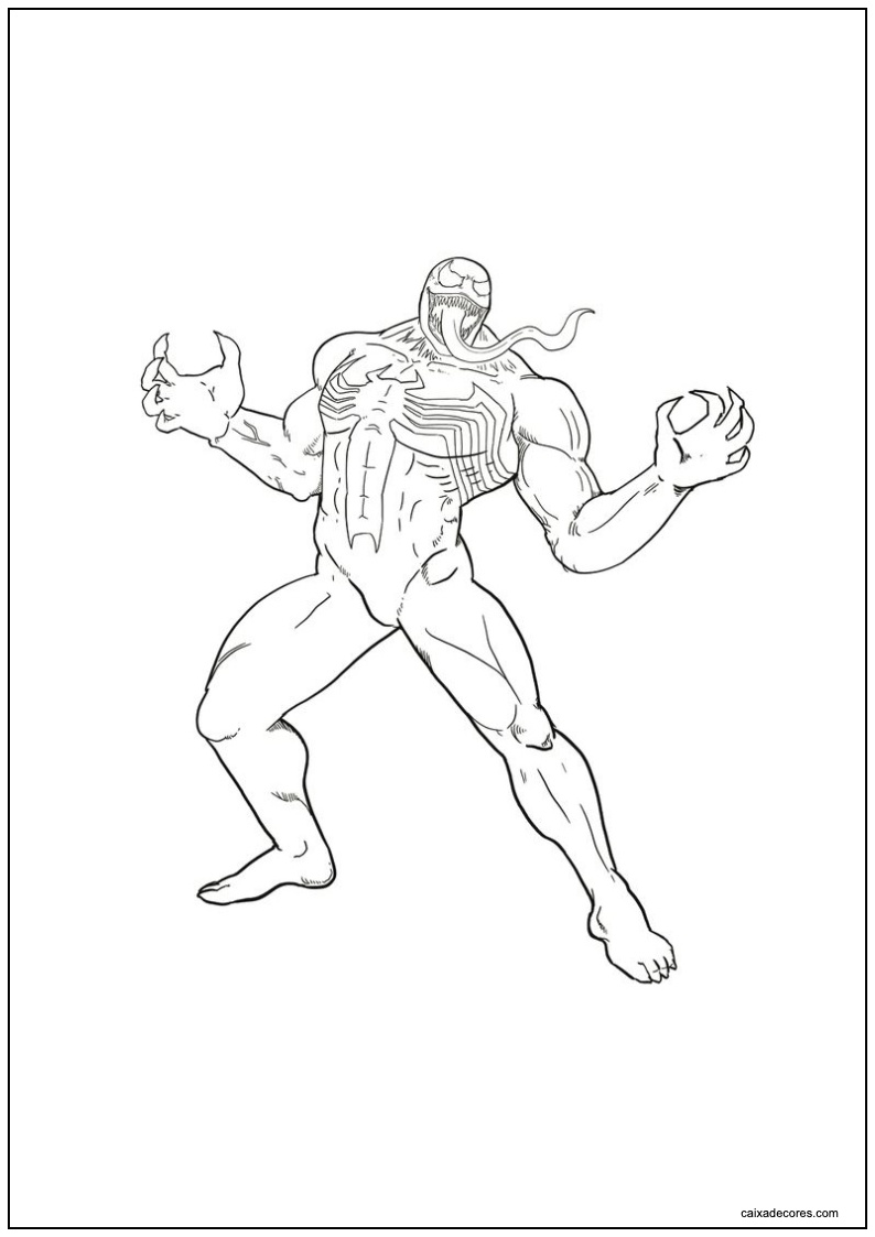 Desenho do venom para imprimir 5