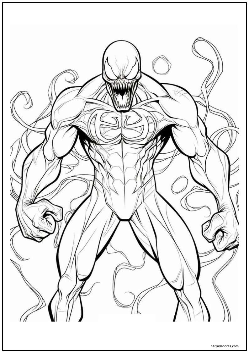 Desenho do venom para imprimir 6