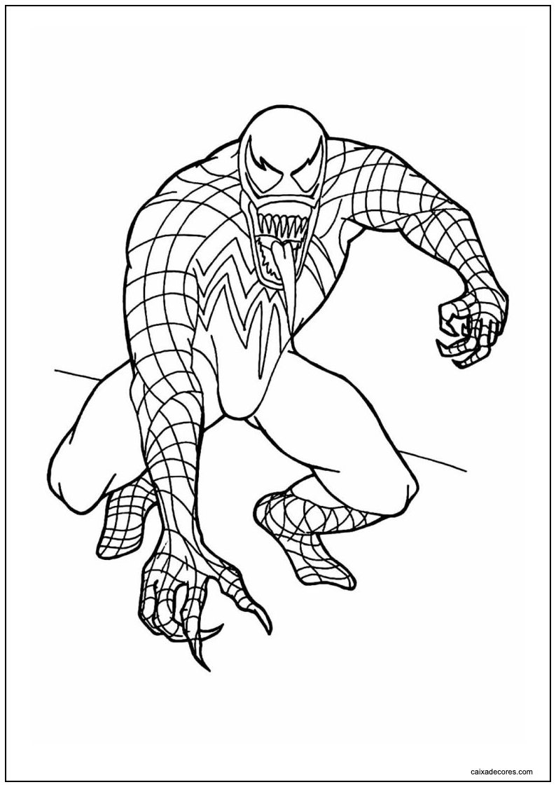 Desenho do venom para imprimir 7