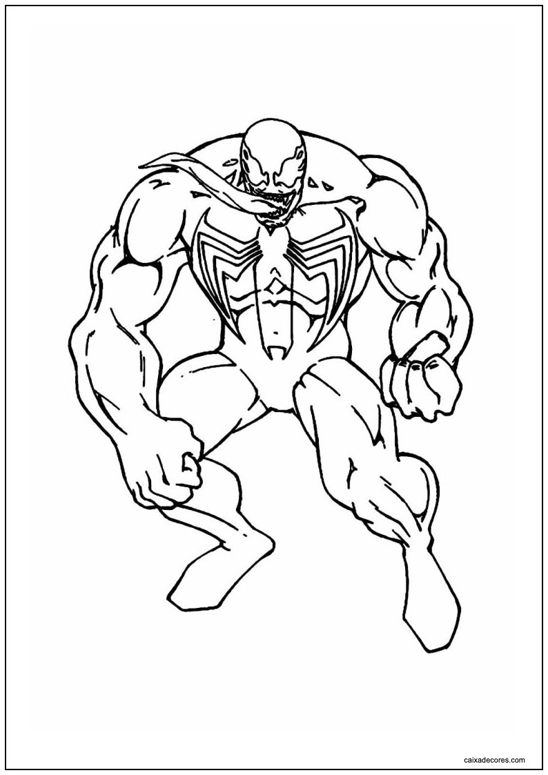 Desenho do venom para imprimir 8