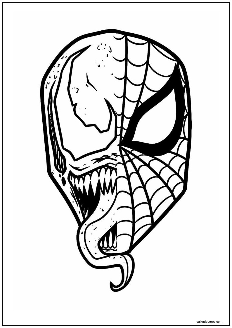 Desenho do venom para imprimir 9